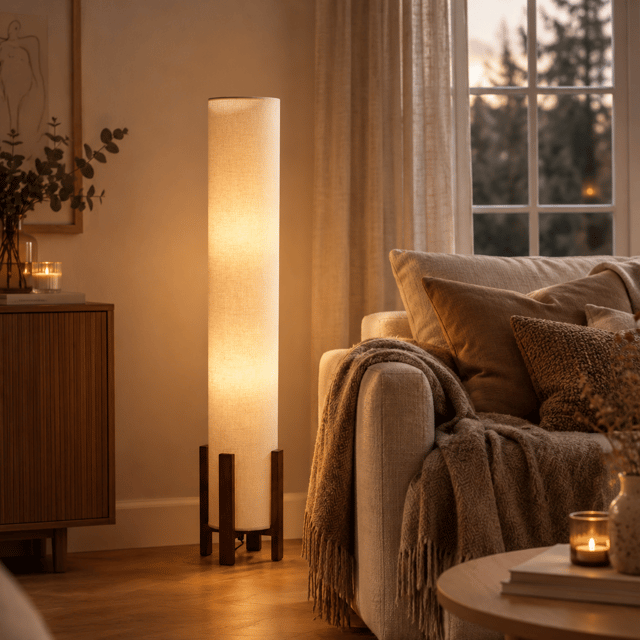 Rotunda gulvlampe 110cm valnøtt  1