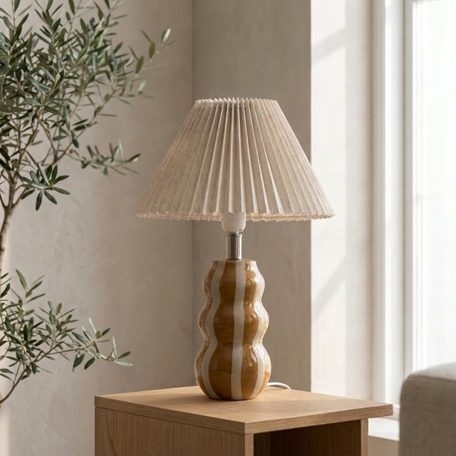 Groov bordlampe stripet uten skjerm 30cm 1