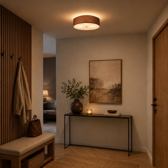 Trysil plafond taklampe 45cm brun 