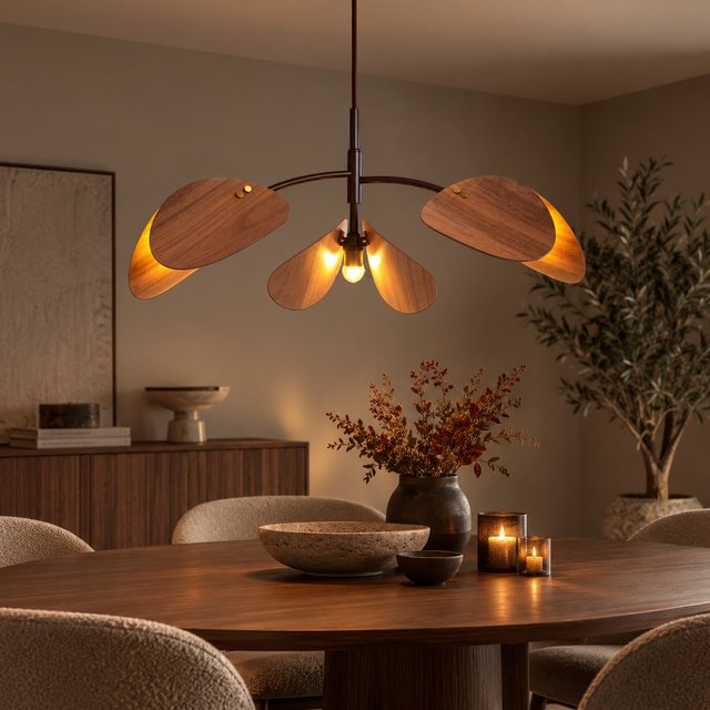 Willow taklampe 76cm valnøtt 1