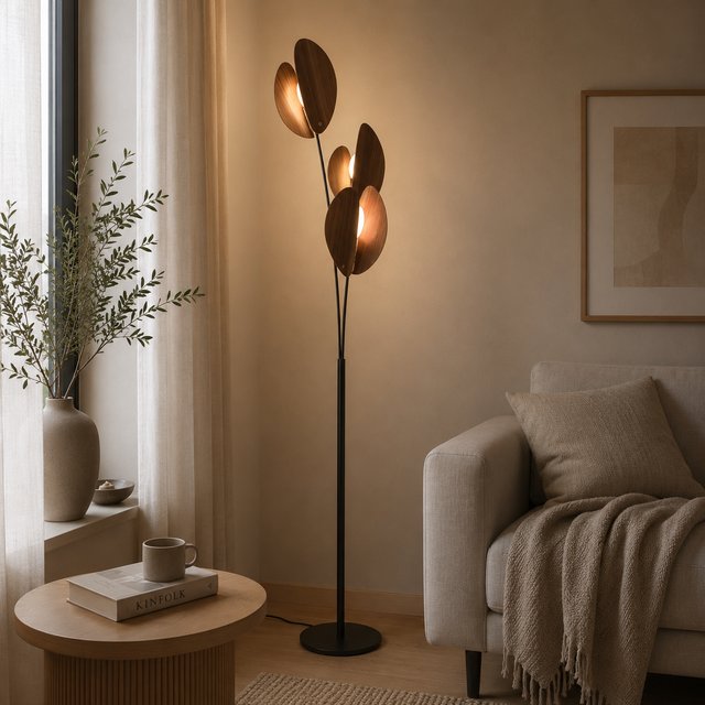Willow gulvlampe 175cm valnøtt