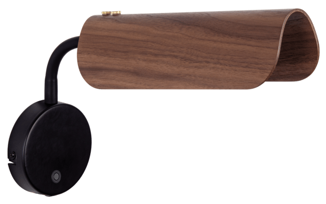 Linden vegglampe 21cm valnøtt  4