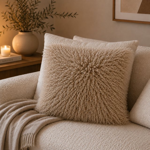 Putetrekk pels 45cm beige 1