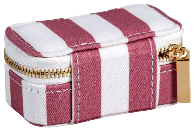 Smykkeskrin striper 8,5cm rosa 2