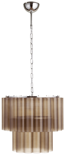 Venice taklampe lysekrone 2lag 50cm brun , bilde 7 av 8