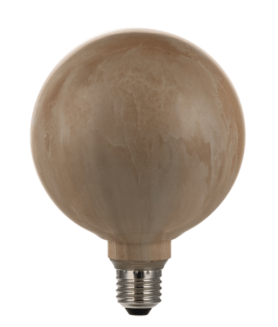 Dekorpære LED E27 globe 12,5cm 4W marmoreffekt 2