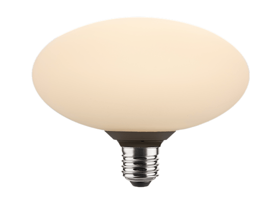 Dekorpære LED E27 oval 12,5cm 4W matt hvit