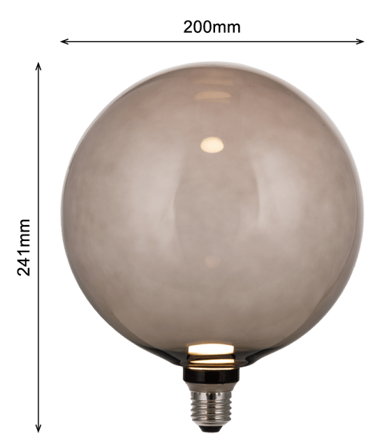 Dekorpære LED E27 globe 20cm 4W brun 3