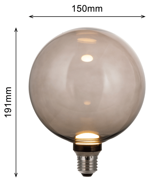 Dekorpære LED E27 globe 15cm 4W brun, bilde 3 av 3