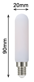 LED E14 rør dimbar 4W 360lm opal, bilde 3 av 3