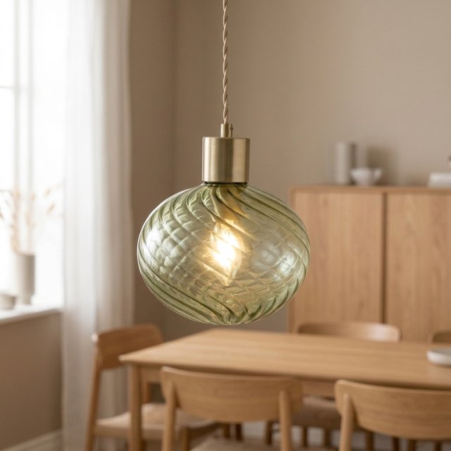 Elara pendel oval 18cm grønn 1