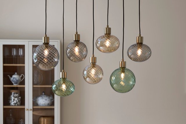 Elara taklampe rektangel 7lys 80cm flerfarget brun 4