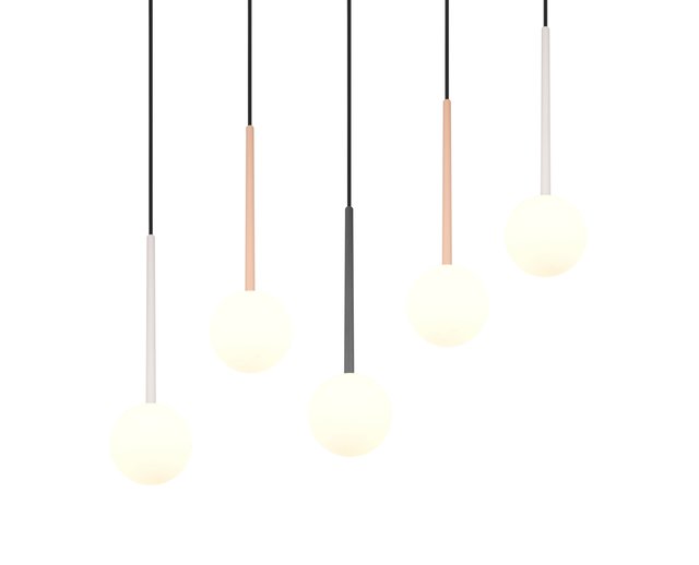 Firano taklampe rekke 5lys 107cm flerfarget 4