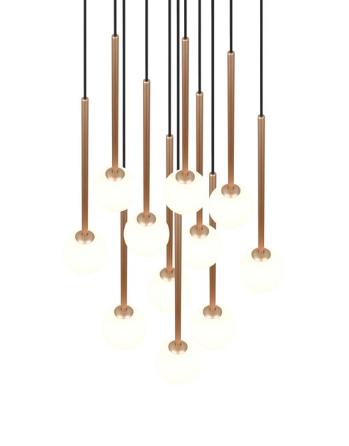 Firano taklampe rondell 11lys 66cm gull 3