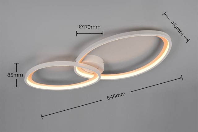 Sivo LED plafond taklampe 84,5cm grå/coffee, bilde 11 av 11
