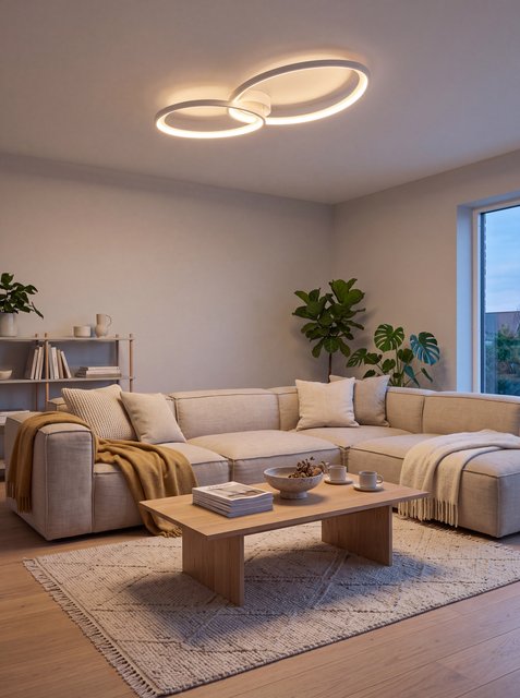 Sivo LED plafond taklampe 84,5cm grå/coffee, bilde 2 av 11