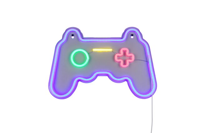 Gamer LED vegglampe 27,5cm flerfarget, bilde 6 av 8