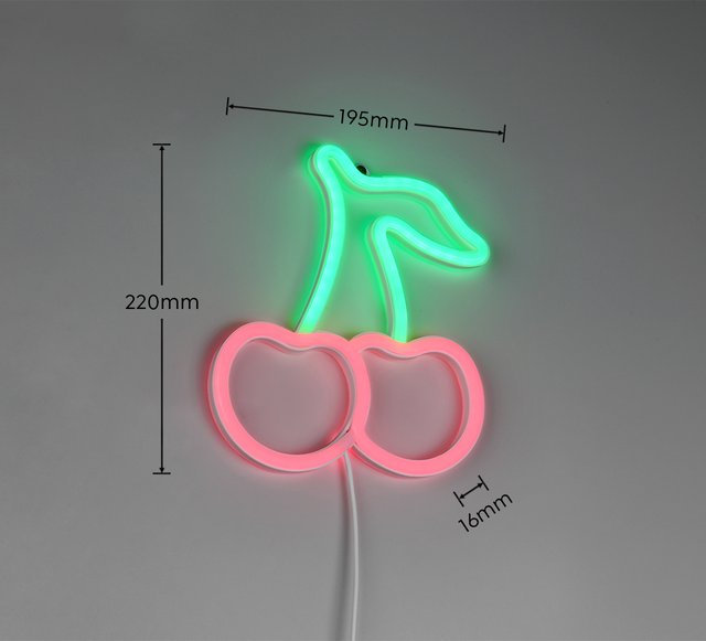 Cerise LED vegglampe 22cm rød/grønn, bilde 6 av 6