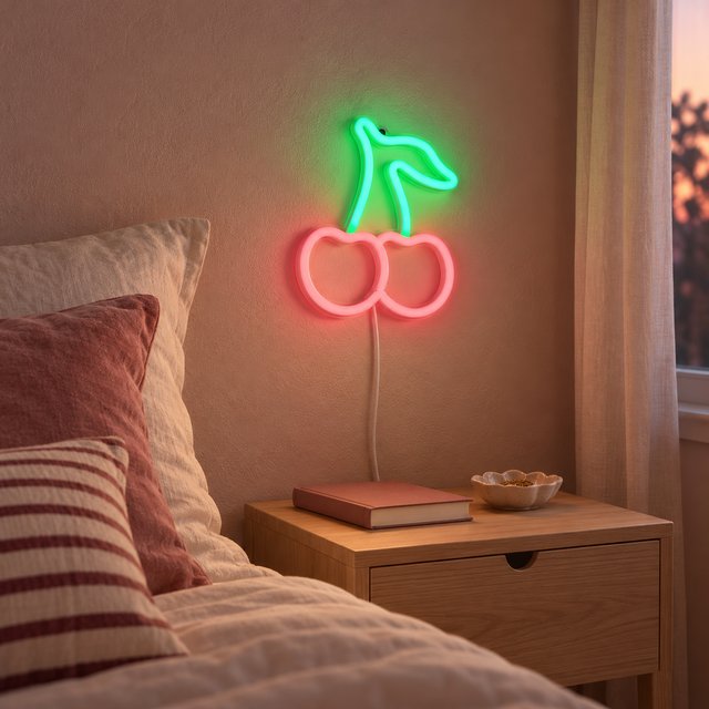 Cerise LED vegglampe 22cm rød/grønn, bilde 1 av 6