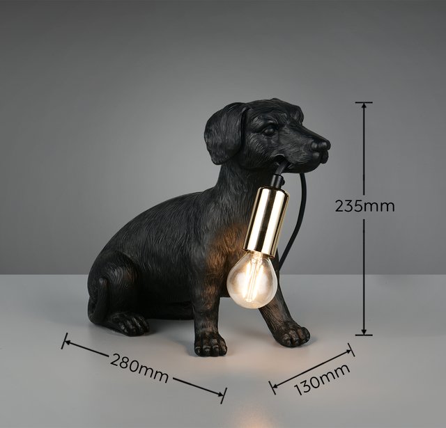 Rudi bordlampe 23,5cm sort 3