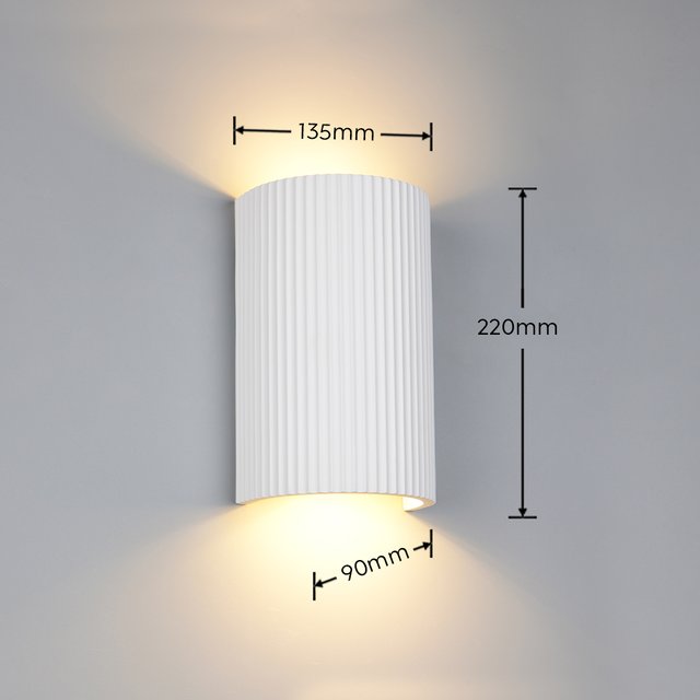 Raposa vegglampe 2lys 22cm hvit , bilde 9 av 10
