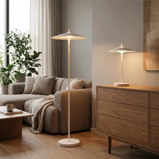 Amalo LED gulvlampe 145cm hvit 1