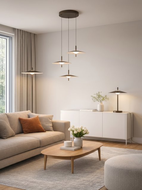 Amalo LED bordlampe 46,5cm brun  2