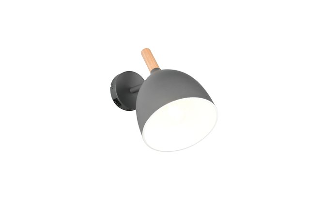 Jerano vegglampe 28cm grå/eik 3