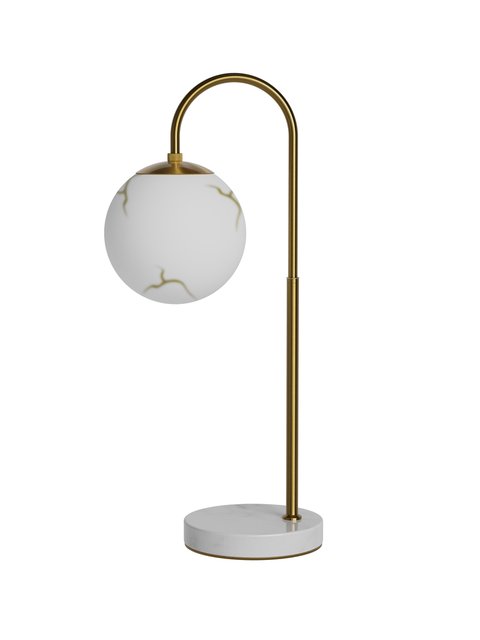 Bellagio bordlampe 60cm messing/hvit 2