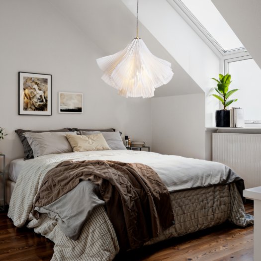 Juliette taklampe 70cm hvit/messing 1