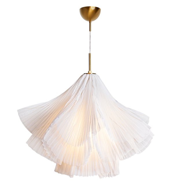 Juliette taklampe 70cm hvit/messing 2