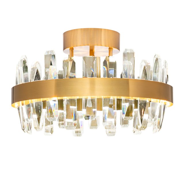 Triumph LED plafond taklampe 50cm messing/klar 2
