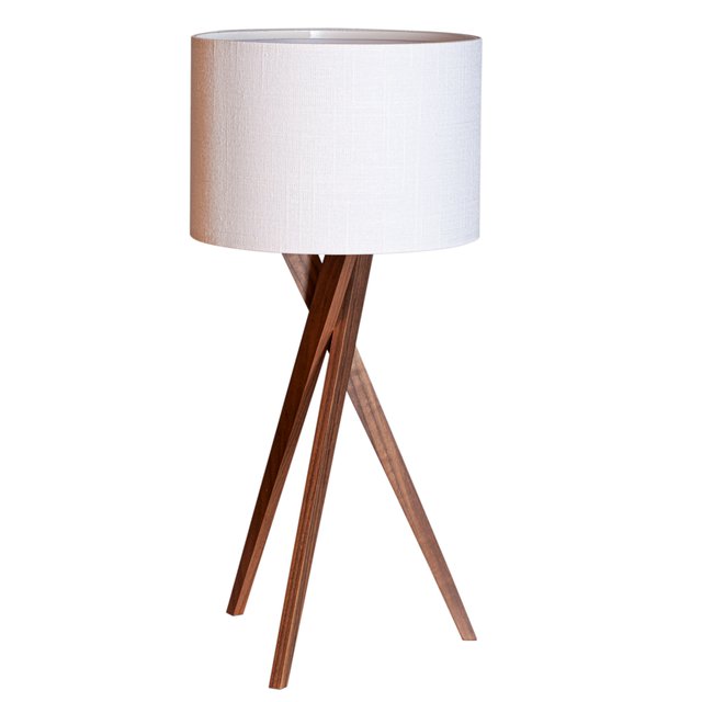 Vega bordlampe 55cm valnøtt/hvit 2