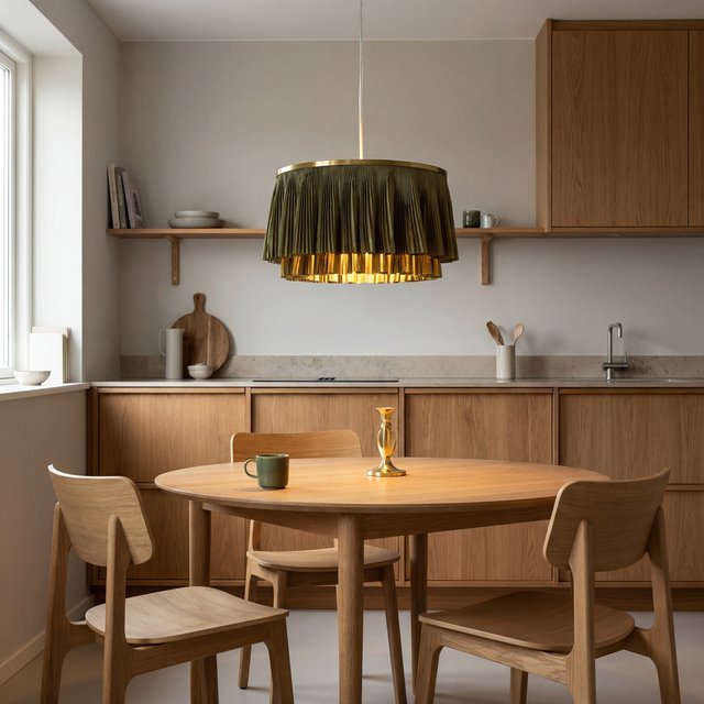 Ophelia taklampe 40cm messing/grønn 3