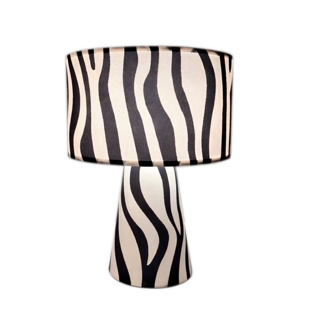 Zany Zebra bordlampe 43cm svart/hvit 2