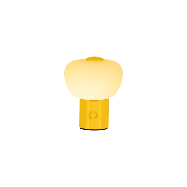 Gustav LED oppladbar bordlampe 9,5cm gul  3