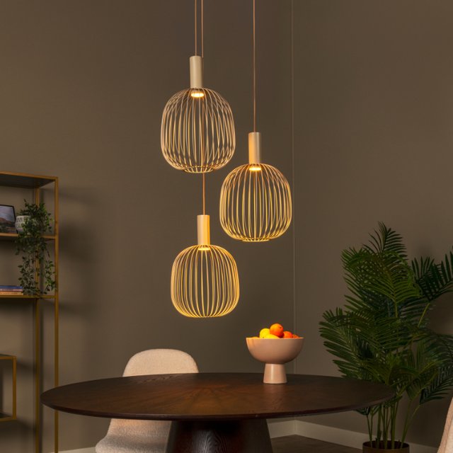 Esterel taklampe rondell 50cm beige, bilde 1 av 8