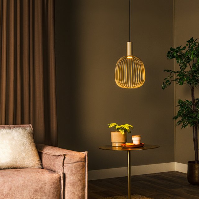 Esterel taklampe 25cm beige , bilde 1 av 9
