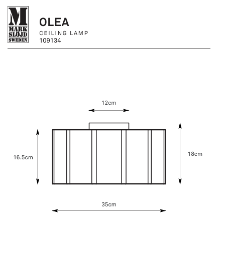 Olea plafond taklampe 35cm beige, bilde 5 av 5