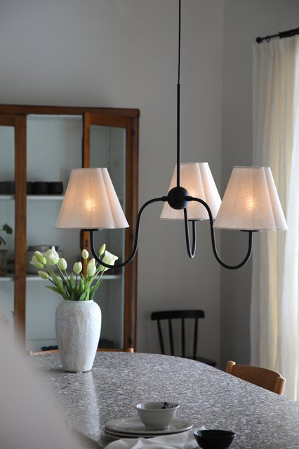 Veya taklampe 3lys 90cm sort/beige 2