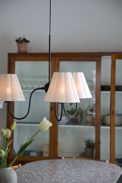 Veya taklampe 3lys 90cm sort/beige 4
