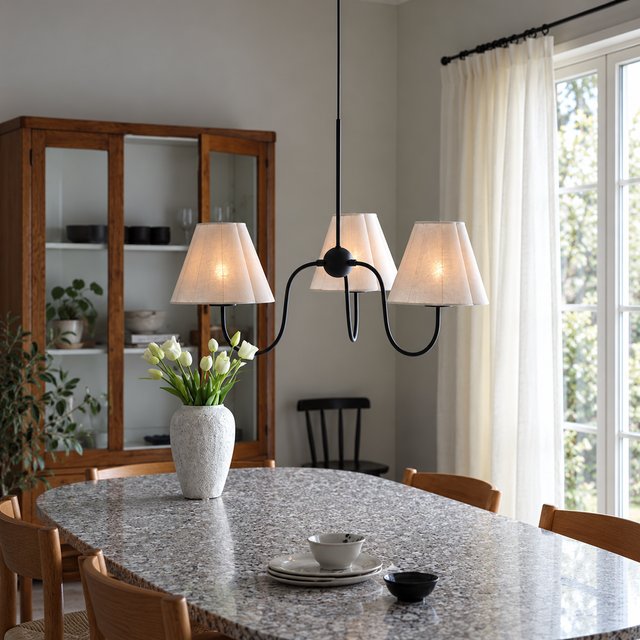 Veya taklampe 3lys 90cm sort/beige 1