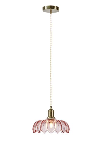 Kurage taklampe 26cm messing/rosa, bilde 4 av 4