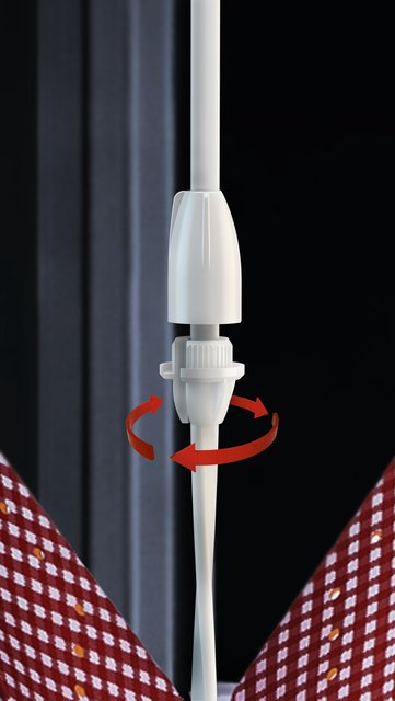 Twister ledning rotasjon-stopp hvit, bilde 2 av 2