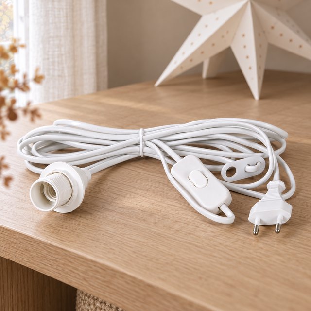 Kabel til adventsstjerner 3,5m hvit 1