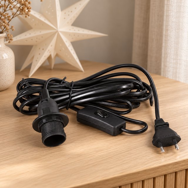 Kabel til adventsstjerner 3,5m sort 1