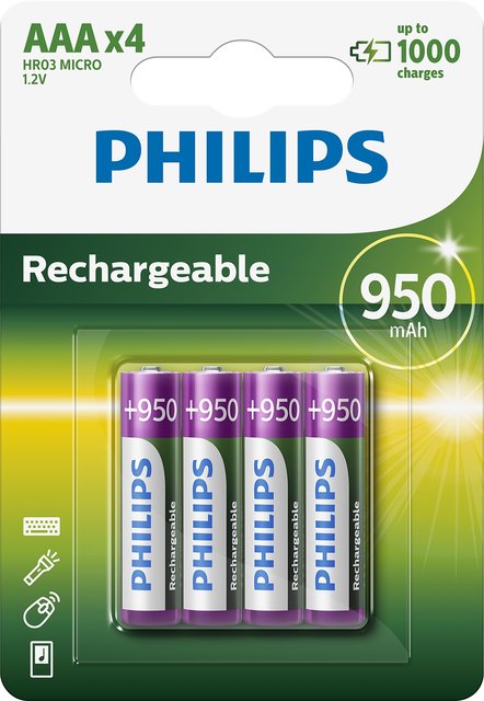 Batteri oppladbare AAA 4pk., bilde 1 av 1