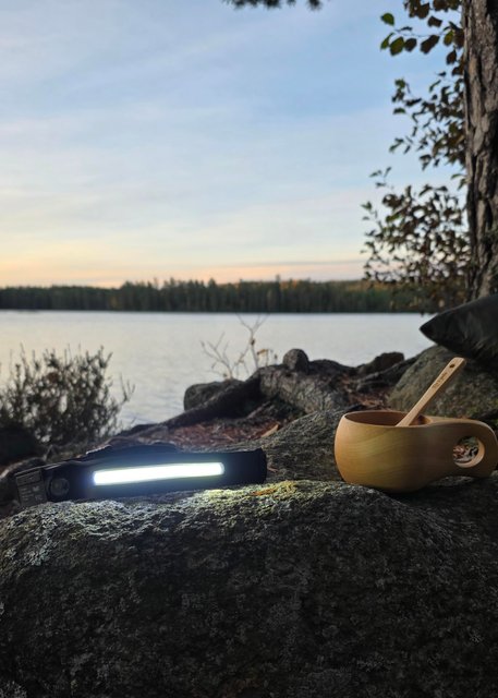 Hodelykt LED oppladbar 300lm sort, bilde 6 av 7