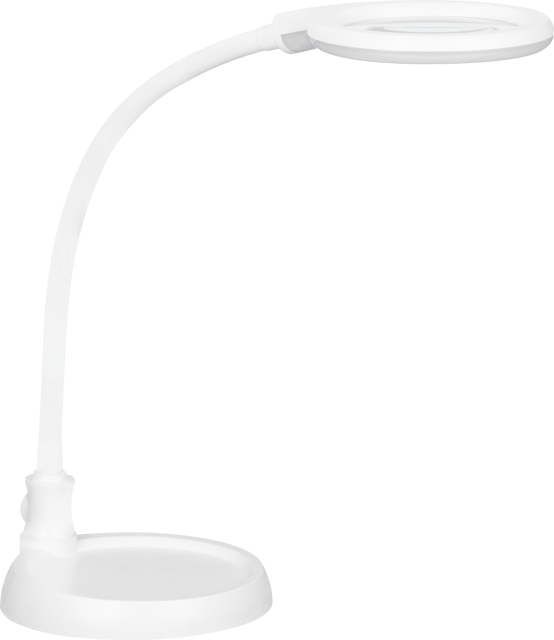 Lupelampe LED bordlampe klypefeste 56cm hvit 4