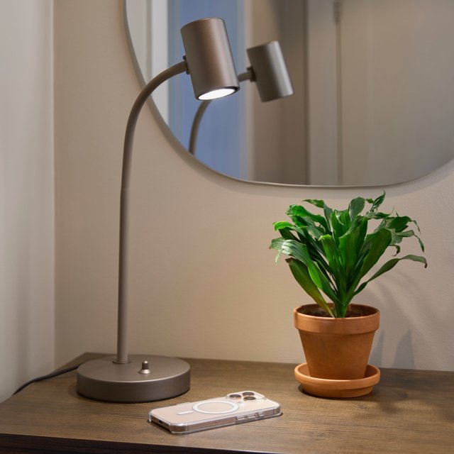 Noor II skrivebordslampe 45cm brun 1